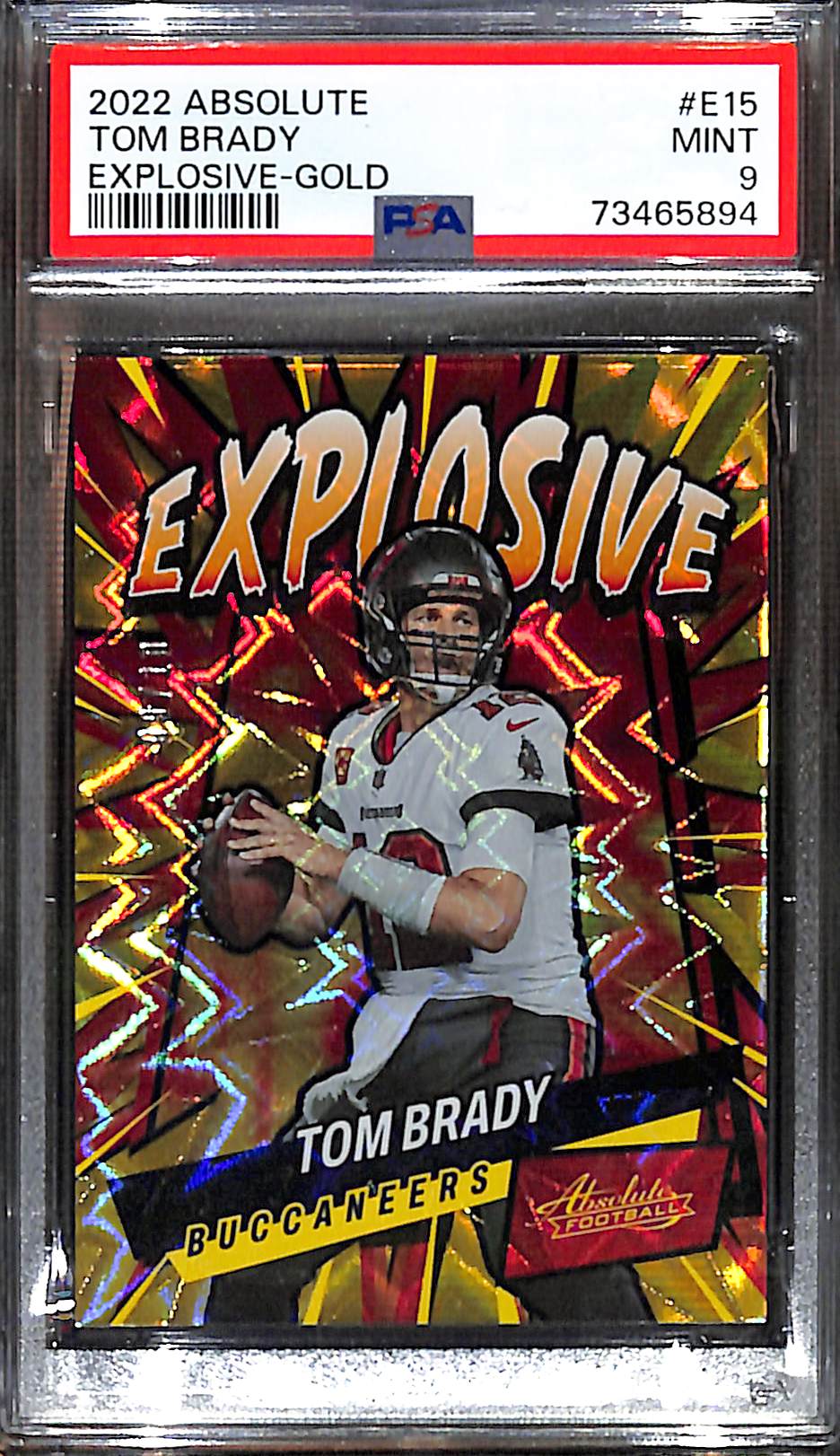 Sold panini absolute Tom Brady